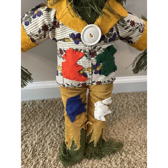 Vintage Scarecrow Toy Doll Needlework 24” Lot Halloween Oz 1970s Bucilla Fall - Picture 8 of 9